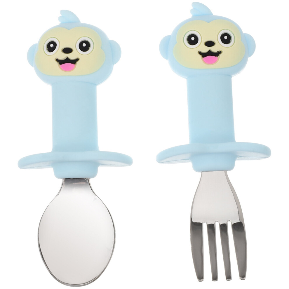 Fork Spoon Toddler Utensils Feeding Tableware Flatware Kids Dish Set Baby Silica Gel Child