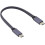 Πλεγμένο καλώδιο USB 3.1 τύπου C, επίπεδο, κοντό, 3.1USB τύπου C αρσενικό σε αρσενικό, 4K@60Hz 1