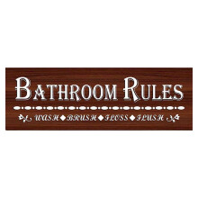 Relax Soak Unwind fatábla - rusztikus fürdőszobai faldekoráció, kompatibilis az XIUH Home Decoration függő fa táblákkal fürdőkádhoz (B)