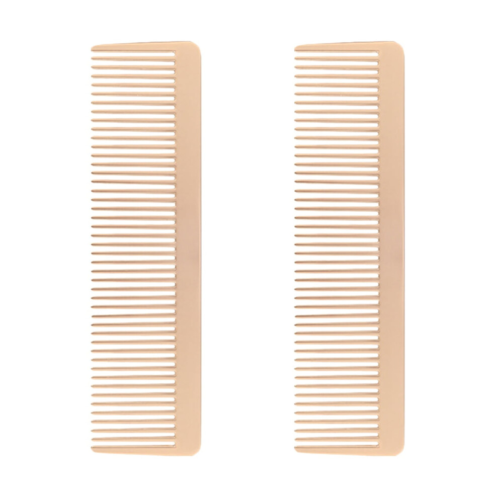 2pcs Hair Comb for Salon Anti-static Hair Salon Comb Metal Hair Styling Comb Hairdressing Tool