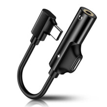 2/1*USB-C Typ C auf 3,5-mm-Klinkenstecker AUX Kopfhörer Audio Splitter E3Sas Adapter C4E0
