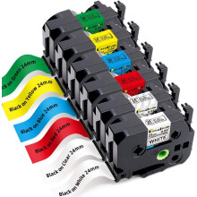 PT-D600 Bandă de etichete 24 mm compatibilă cu Brother TZe P-Touch Tape 24 mm 0,94" TZe-251 TZe-651