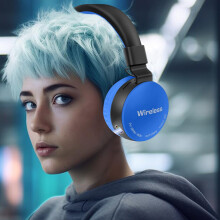 Vezeték nélküli Bluetooth és vezetékes fülre helyezhető fejhallgató mikrofonnal, 8 óra lejátszási idő, összecsukható, könnyű,