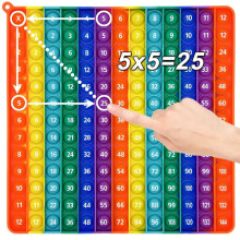 12x12 Multiplikations-Blasen-Fidget-Spielzeug für Kinder - Lernmatte Pop-Spielzeug