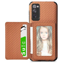 Case for compatible with Samsung Galaxy S20 Fe Rfid Blocking Complete Camera Safety Stand Function Magnetic Card Holder