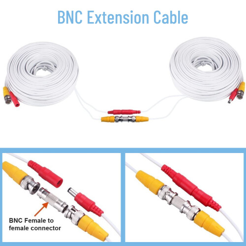 Καλώδιο τροφοδοσίας βίντεο BNC CJP-Geek4Pack50ft, καλώδιο επέκτασης All-in-One με συνδέσμους 2