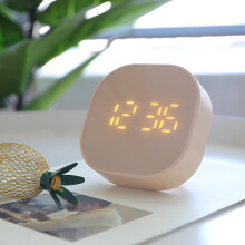 Sveglie YEHGEQ per camerette di bambini con porte USB, sveglia quadrata piccola, luminosa, silenziosa, con LED, orologio digitale multifunzionale.