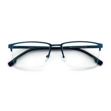 Ochelari de citit cu ramă optică premium pentru bărbați, cu cap larg, cu jumătate de ramă metalică - Lentilă transparentă DRM03 145MM,