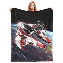 Couverture Star Wars en flanelle douce, 203 x 152 cm, idéale pour le lit, le canapé, les voyages, le bureau, la sieste ou comme cadeau - Compatible