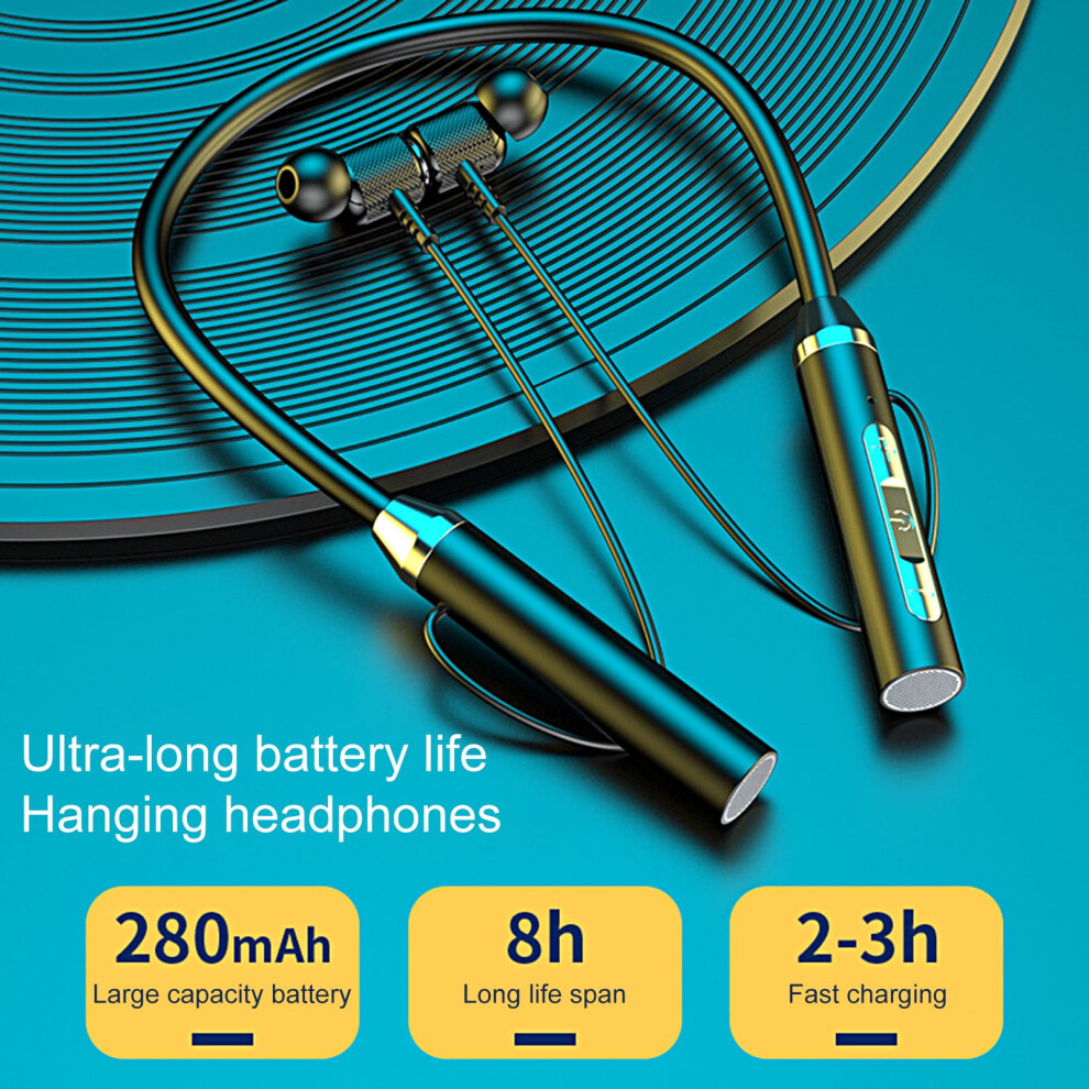 Susuchens Wireless Earphones, Hi-Fi Sound, Noise Reduction, Ipx5 Waterproof, Bluetooth 5.2 Neckband, Sports Earbuds, Compatible With Iphone, Android, 9110895228630