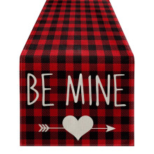 Easygou Back to School Savings! Feltree Table Runner, Valentine's Day Table Flag Festival Decoration Little Gnome Pattern Linen Table Cloth, 13x48in