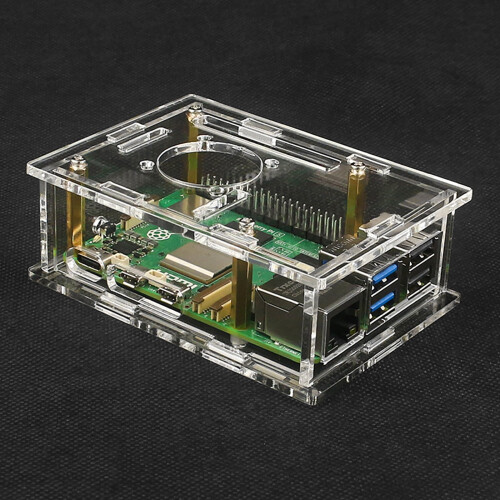 Acrylic Case with Cooling Fan Transparent Shell, Maximum Airflow Ensure Optimal Cooling Performance for Raspberry Pi 5 1