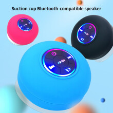 SUSUchens BTS-06 Wireless Speaker HiFi Hands-free Calling IPX4 Waterproof Bluetooth-compatible Mini Wall-mounted Loudspeaker for Home White Stickers