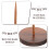 Solid Wood Bill Insert Menu Spike Receipt Holder Round Folder Desktop Organizers Office 3