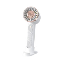 Luckky Mini Handheld Fan, Rechargeable Portable Fan with 3 Speeds & Base, compatible with desk/travel/outdoor use, White