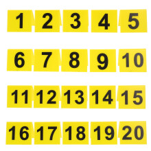 20pcs Acrylic Number Markers Reusable Number 1-20 Markers Restaurant Table Evidence Numbers Markers