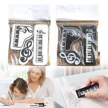 Moins de 2 $, lot de 3 gommes musicales en forme de notes – compatibles avec les thèmes piano et guitare, outil de nettoyage amusant pour les