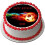 Flaming Soccer - Topper - 7.5" round 2