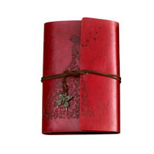 Cailmei Carnet Ă spirale en papier kraft classique, carnet portable, cadeau rouge