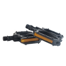 Mizh 1 Pair Aluminum Alloy Pedals Practical Mountain Bike Pedals Nonslip Flat Pedals for Replacement Cycling Outdoor (Black)