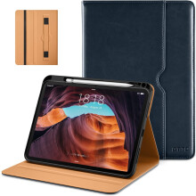 DTTO kompatibilis iPad 10. generációs tokkal (10.9 hüvelykes, 2022), prémium bőr üzleti tok állvánnyal és ceruzatartóval - automatikus