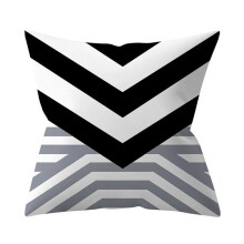 Federe in cotone e lino con motivo geometrico, 45x45 cm, in poliestere grigio, per divano, cuscini decorativi, decorazioni per la casa.