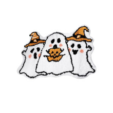 Tapis de bain d'Halloween, décorations citrouille d'Halloween, tapis de bain orange style ferme pour la salle de bain, décorations pour la maison