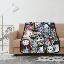 Rémálom Karácsony Előtt Polár Kétoldalas Takaró, Szuper Puha, Kényelmes Pléd, Nappaliba, Kanapéba, Ágyba Kompatibilis, 102x132 cm