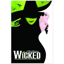Affiche murale sur toile d'Aaroca Shruan, tirée de la comédie musicale Wicked de Broadway, compatible avec une décoration Wicked, avec ou sans
