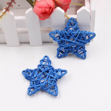 WinysinRed White And Blue Decorative Hanging Wicker Balls For Patriotic Independence Day Home Decor Vase Bowl Filler Ornament Decoration
