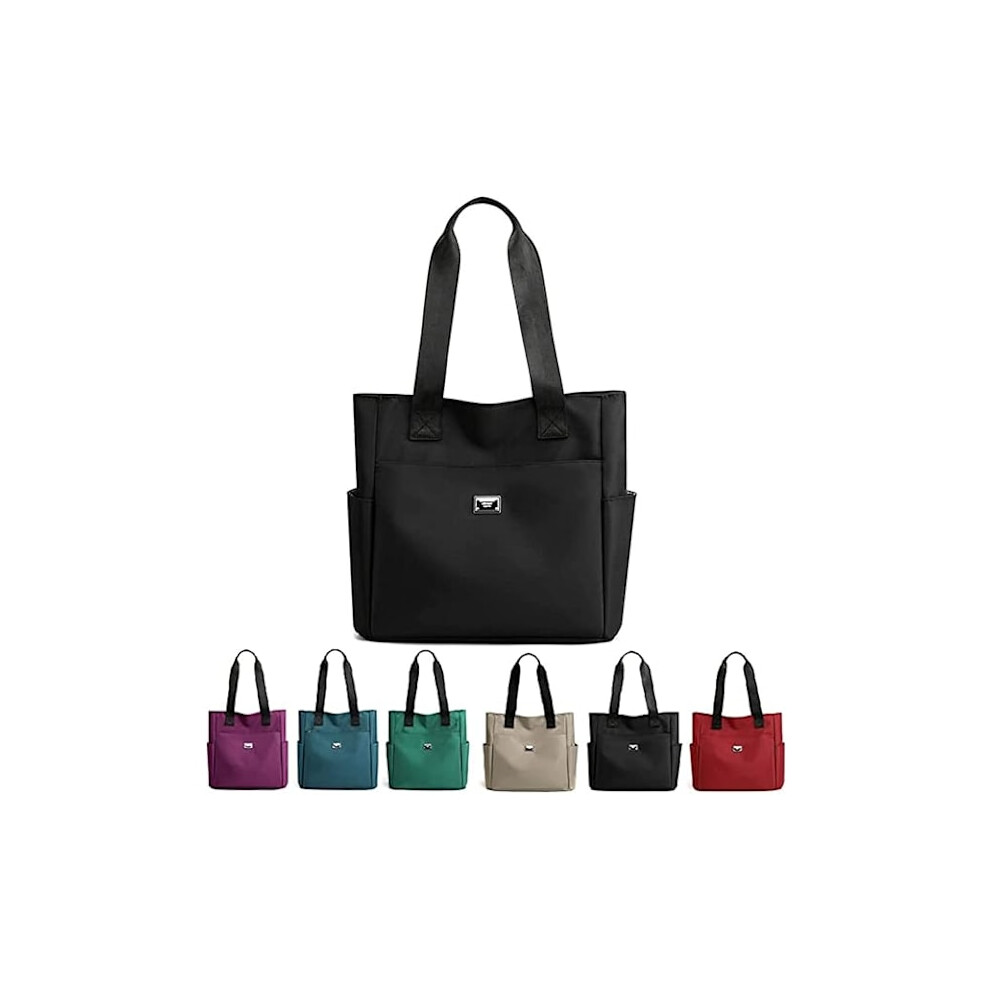 Tote Bags For Women Nylon Shoulder Bag Large Capacity Waterproof Crossbody Handbag For School Shopping Travel Work Daily Use Black 9425574829603