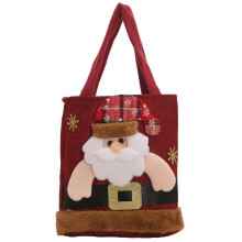Sacs cadeaux de Noël pour poupées, sac Père Noël à cordon compatible avec les sacs Apple, orné de motifs 3D Père Noël, bonhomme de neige,