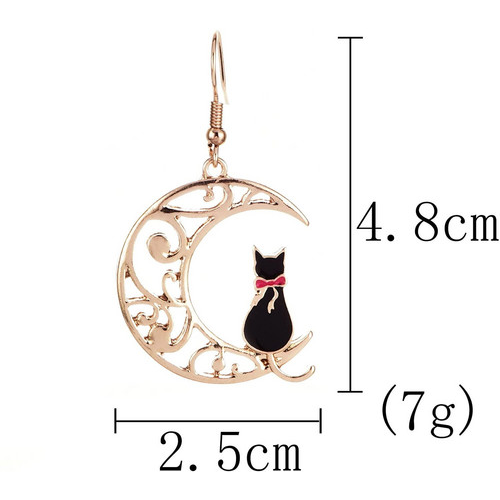 niedliche Katzenohrringe, hohle Ohrringe 1
