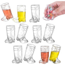 Hariumiu5Pcs Verres à vin en forme de bottes de cowboy, gobelets à thème western pour fête d'anniversaire, mini-gobelets compacts en plastique
