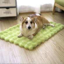 Tapis en polaire à bulles pour animaux de compagnie, couverture chaude et épaisse pour chiens et chats, tapis de couchage d'hiver lavable,
