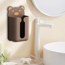 Offre spéciale Noël Kayannuo : Boîte à serviettes murale ours mignon, sans trous de perforation, grande capacité, compatible avec la cuisine,