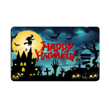 Päivän tarjoukset! Ympuoqn Halloween-lattiamatto, pääkallo- ja verijälki, kauhistuttava teema, sisä-/ulkokäyttöön, yhteensopiva