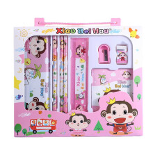 Luckky 1 Set Welcome Back to School Supplies Gift, 6 in 1 Stationery Set with Pencils, Eraser, Ruler, Sharpeners & Box for Kids, Classroom Rewards