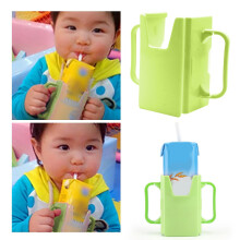 Miayilima 2024 Japanese And Korean Infant Water Cup Holder Carton Milk Adjustable Anti Spill Container Baby Milk And Water Cup Holder
