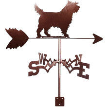 Terrier Metal Roof Mount Weather Vane Wind Direction Indicator for Outdoor Garden and Farm Yard