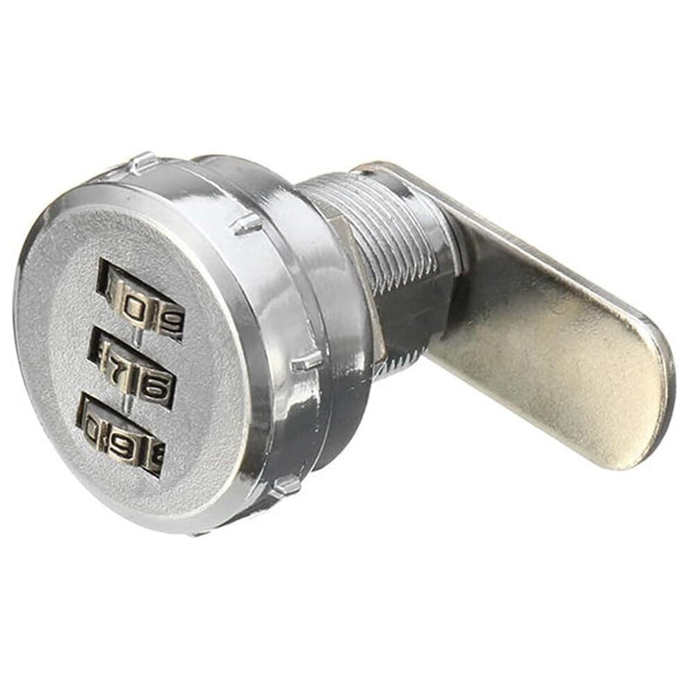 Cabinet Cam Lock Keyless 3Digit Combination Zinc Alloy Chrome Finish For Mailbox And Drawer 9164114663962