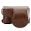 PU Leather Camera Bag for Sony A6400,Removable Battery Case,Coffee 8