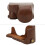 PU Leather Camera Bag for Sony A6400,Removable Battery Case,Coffee 3