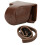 PU Leather Camera Bag for Sony A6400,Removable Battery Case,Coffee 2