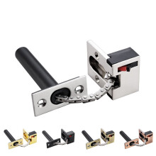 82mm Silver Zinc Alloy Security Door Chain Lock with Deadbolt for Hotel and Apartment AntiTheft