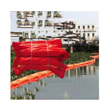 Oil Containment Boom PVC Floating Spill Barrier with Stable Float Design Orange 0.45x10M