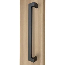 Black Stainless Steel Door Pull Handle 800mm Modern Square Ladder Grip for Glass and Barn Doors