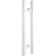 Shower Door Handle Square Ladder Pull Stainless Steel with Glass Protection Sleeve for Interior Exterior Doors