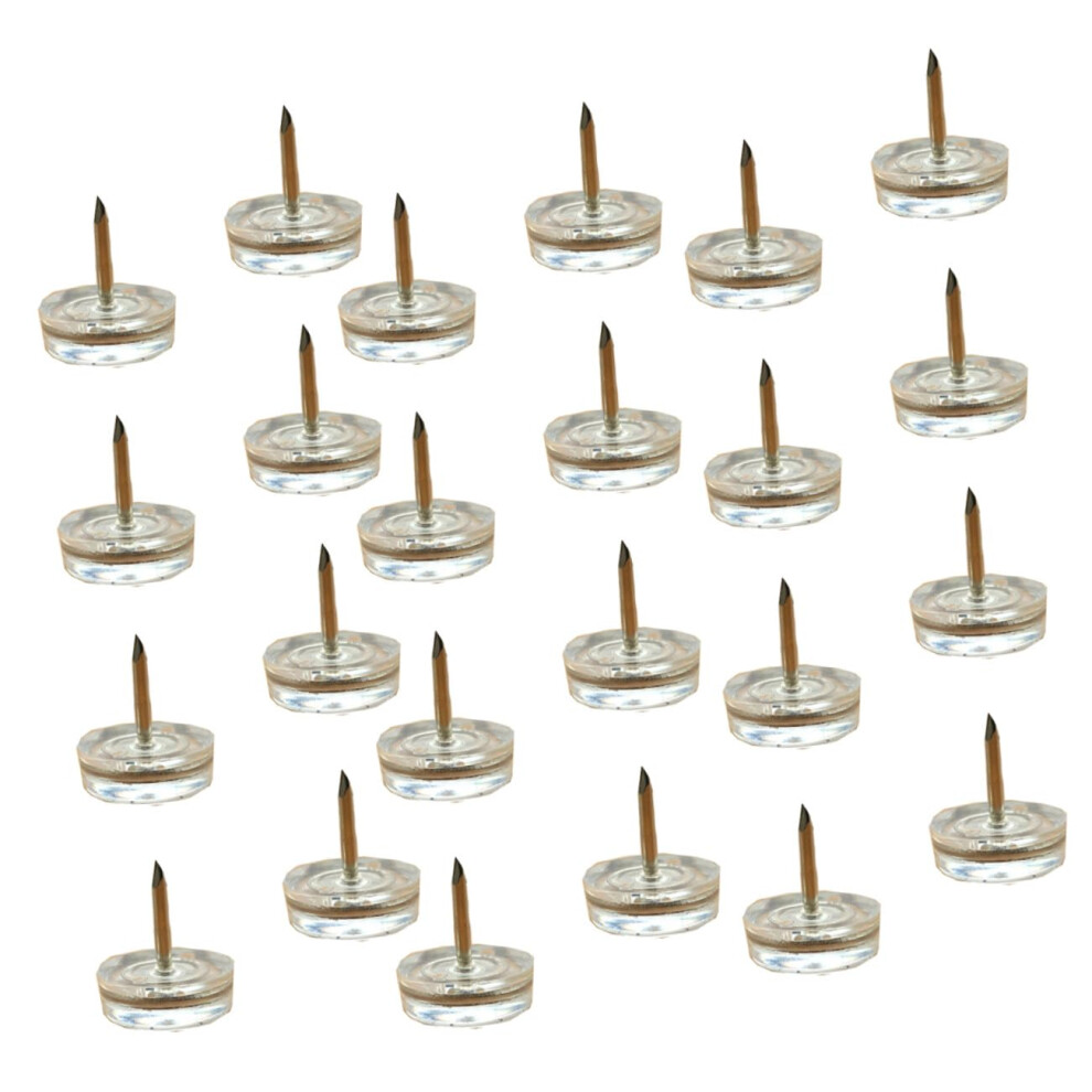 24Pcs Nonslip Furniture Floor Protectors With Nails, Round Nylon Leg Pads For Hardwood Floors 9174973005063