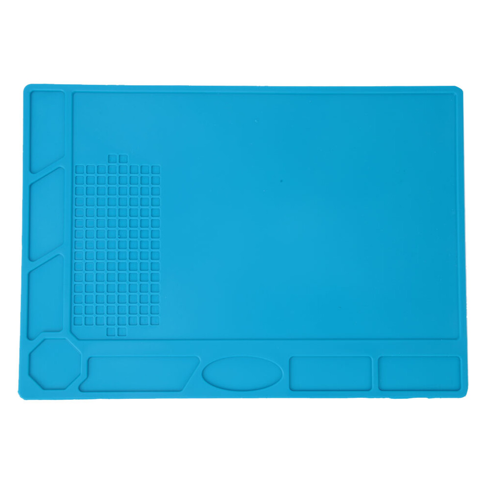 Non Slip Soldering Mat With Heat Insulation And Anti Corrosion Properties, Silicone Repair Work Mat Including Magnetic Sections And Measuring Ruler 9464372451517